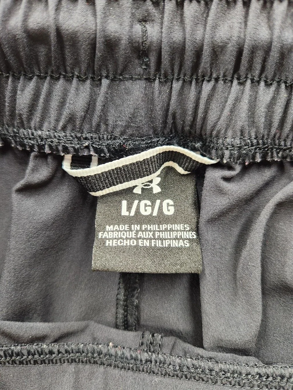Under Armour Men's L Black/White Colorblock Jogger Pants Drawstring Pockets - Picture 3 of 6